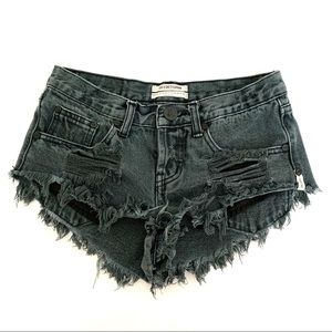 One Teaspoon Bandits Festival Distressed Shorts
